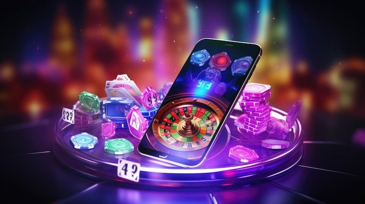 Pengguna sedang mengikuti panduan interaktif untuk bermain di platform hiburan online